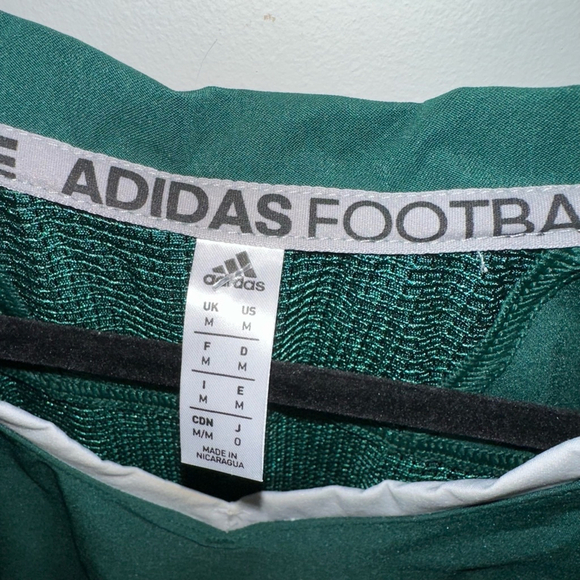 ADIDAS TECHFIT HYPED FOOTBALL Practice JERSEY Shirt Men's M Green & White NEW - Picture 15 of 16